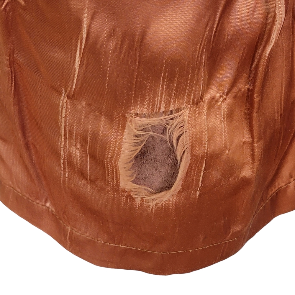 Sheplers Vintage Western Wear Genuine Leather Vented Mod Length Brwon Jacket 40 - Picture 8 of 16